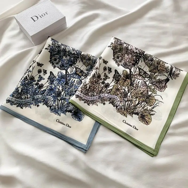 Dior silk scarf 50X50cm E22 (1)